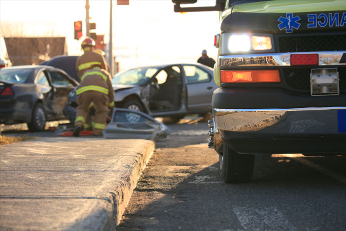 ambulance accident scene