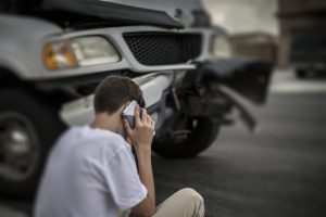 Teen calling parents after auto accident