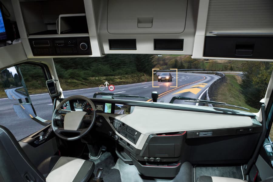 Interior of self-driving vehicle